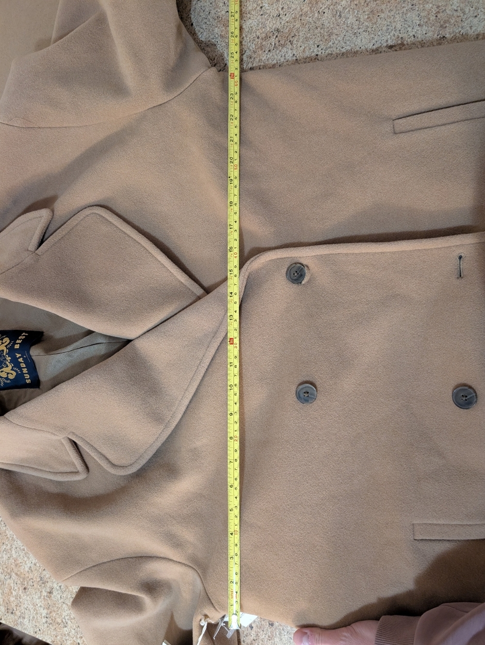 NWT Aritzia Sunday Best Fitzroy Coat in Gold Camel - Picture 15 of 15